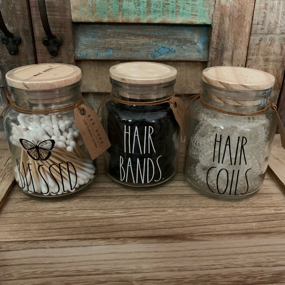 Rae Dunn hair coils, bands and blessed